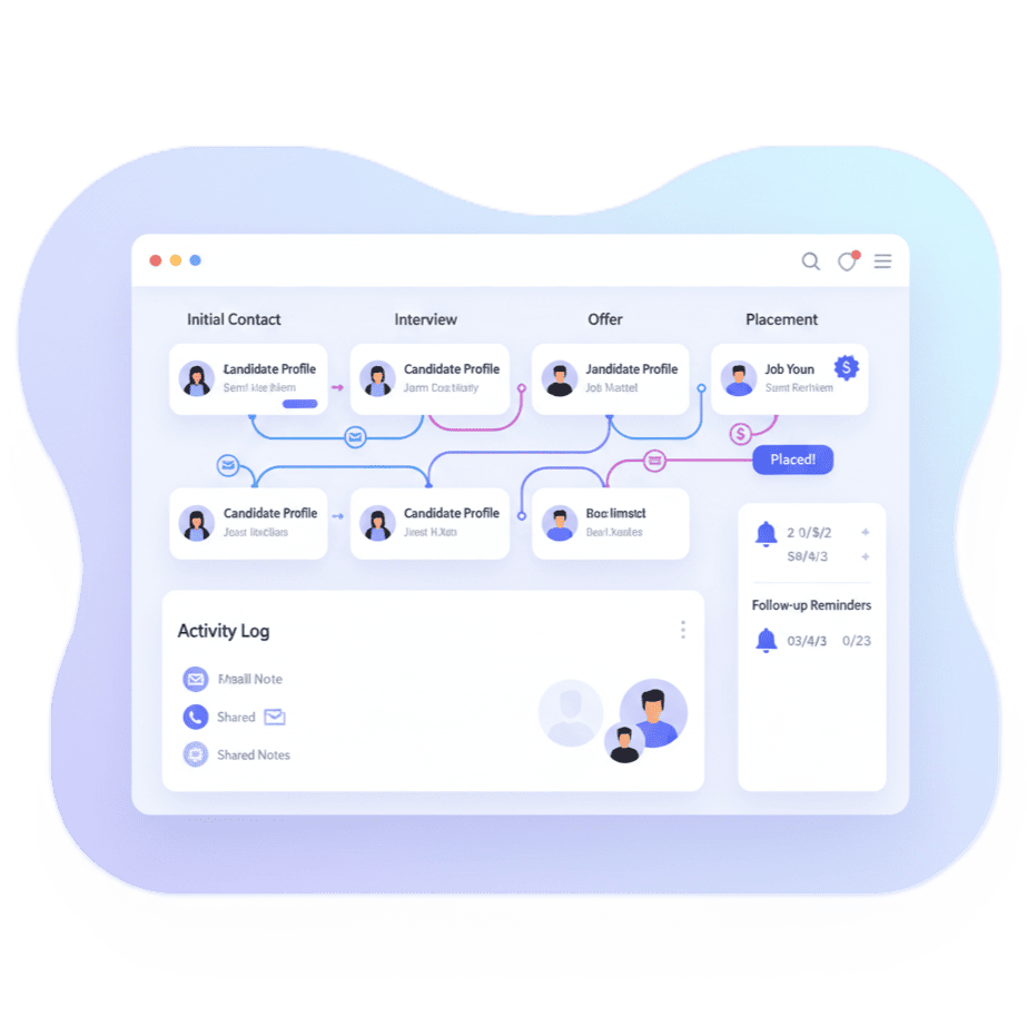 Recruitment CRM dashboard